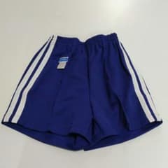 現品のみTOMBOW 体操服ショートパンツ L ブルー／白ライン／後ろポケット付のサムネイル