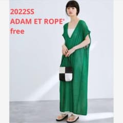 ADAM ET ROPE' グリーン メッシュワンピース freeのサムネイル