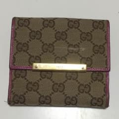 GUCCI 財布 二つ折り ピンク 値下げ！のサムネイル
