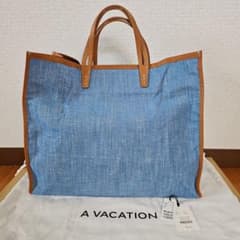 美品 A VACATION デニム風トートバッグ - メルカリ