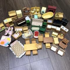 シルバニアファミリー 家具 小物 まとめ売り　緑の家具のサムネイル