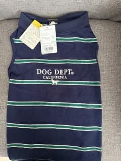 DOG DEPT ボーダーポロシャツ ネイビー Lサイズのサムネイル