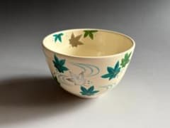 加藤起楽 色絵茶碗 青楓流水 茶道具 - メルカリ