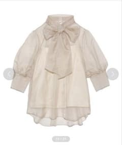 M*中様 リリーブラウン　オーガンザ2wayブラウスのサムネイル