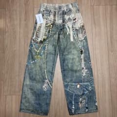 Acne Studios トロンプルイユ プリントデニム L ワイド 【正規品