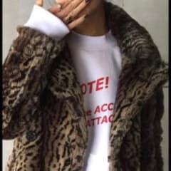 最安値　MOUSSY × Schott レオパードコートのサムネイル