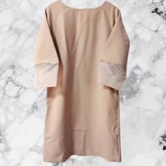 新品タグ付Airy Fairy New Yorkワンピース ピンク袖レースドットのサムネイル