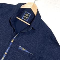 【未使用級】雅結 和柄 半袖シャツ XXL 綿100% 和モダン お手入れ済みのサムネイル