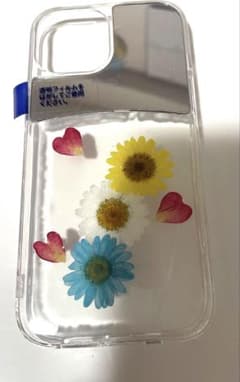 押し花デザイン 透明iPhone13、14、15ケースのサムネイル
