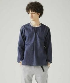 JOHNBULL/ジョンブル ブルーライン プルオーバーデニムシャツのサムネイル