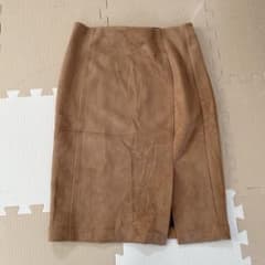 PREMISE スエード調 タイトスカート キャメル 【XS】 ウエストゴム