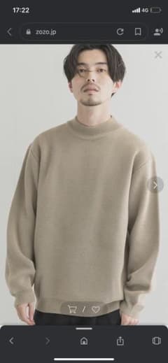 完売品　Urban research モックネック　ニット　ベージュのサムネイル