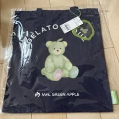 Mrs. GREEN APPLE 원포인트 토트백 네이비 감색