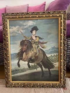 ベラスケス「馬上の皇太子パルタサールカルロス像」 高級複製画　額装シリアル入り ベラスケス「馬上の皇太子パルタサールカルロス像」 高級複製画 額装