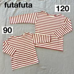 【美品】futafuta ボーダーロンT バースデイ120 90のサムネイル