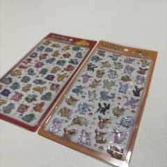 【韓国限定公式】２枚セットポケモン 3Dクリスタルステッカー　カプセル立体シールのサムネイル