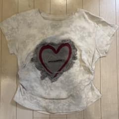 SPRAYハートモチーフ タイダイ Tシャツ 半袖のサムネイル