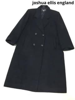 カシミア100% ロングコート ジョシュアエリス 11AR 高島屋 黒 - メルカリ