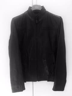 ☆超美品HUGO BOSS(BOSSオレンジ)レザーライダースジャケットのサムネイル