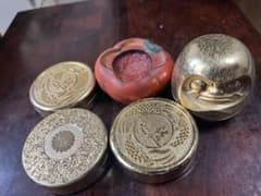 24K GP 菊紋様 朱肉入れのサムネイル