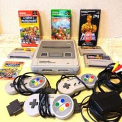 更に更に特価！Nintendoスーパーファミコン本体＋リモコン3個&カセット3個のサムネイル