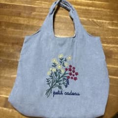petit cadeau 자수 코듀로이 토트 백