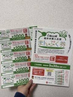 トッピ様専用まんぷく券 5枚セット ¥1,000×5のサムネイル