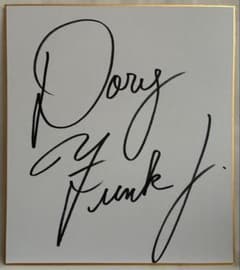 ドリー・ファンク・ジュニア 直筆サイン色紙（外国人プロレスラー