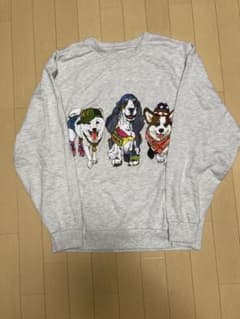 CORISCO 犬プリント スウェット グレー Lのサムネイル