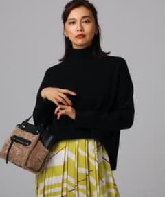 ホールガーメント(R)カシミヤウールリブネックニットのサムネイル