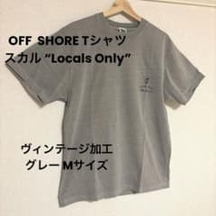 OFF SHORE Tシャツ スカル ヴィンテージ加工 グレー Mサイズのサムネイル