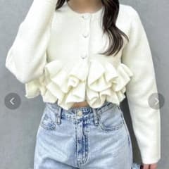 dazzlin ヘムフリルニットジャケット - メルカリ