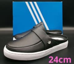 adidas　サンダル　スリッポン　ヤーキーナ　24cm　黒　ブラックのサムネイル