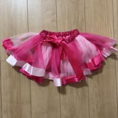 チュールスカート パニエ ピンク リボンのサムネイル