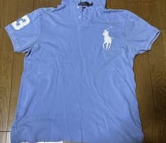 POLO RALPH LAUREN ポロシャツ ライトブルー 刺繍 Mのサムネイル