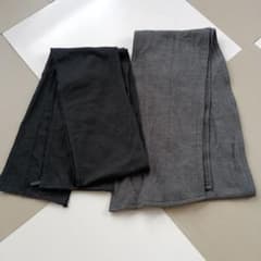 ストール　ジャージ生地　黒　グレー　２点