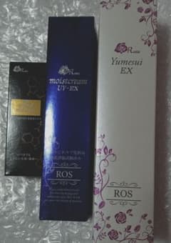 ROS 幹細胞原液100% 　モイストクリームＵＶーＥＸ　ゆめ水ＥＸ　３本セットのサムネイル