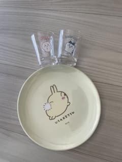 치이카와 플레이트와 유리 세트