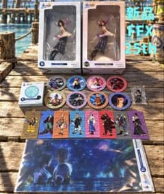 FFX 25th コースター カップマーカー ユウナ フィギュア グッズセットのサムネイル