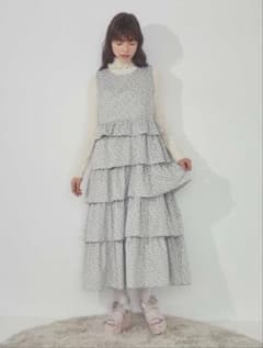 merryjenny petit flowerティアードジャンスカ（ミント）のサムネイル