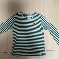 PLAY COMME des GARÇONS ボーダー長袖Tシャツ グリーン Lのサムネイル