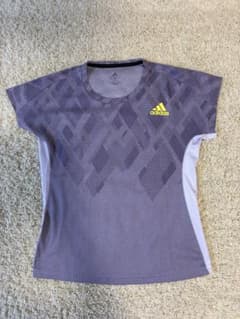 adidas レディース バドミントンゲームシャツ パープルのサムネイル