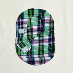 ストーマ用カバー　チェック柄緑　介護用品　ハンドメイド　4Aのサムネイル