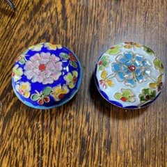 七宝焼 小物入れ 2個セット 花柄のサムネイル