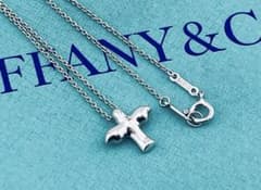 d030 美品 ティファニー バード クロス ネックレス シルバー 925 