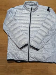 大きいサイズ　ミズノ　ブレスサーモ　シルバー ダウンジャケット　5L 大きいサイズ ミズノ ブレスサーモ シルバー ダウンジャケット 5L