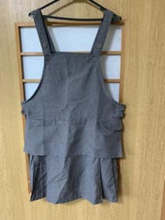 エプロン ゆったりめ  夏向き グレー お値下げのサムネイル