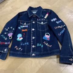 レア　希少　ANGEL BLUE デニムジャケット 刺繍 キッズ M 150のサムネイル