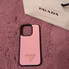 PRADA ピンク サフィアーノレザー ケース　iPhone14pro PRADA iPhone 14pro ケース ピンク サフィアーノレザー | Mercari