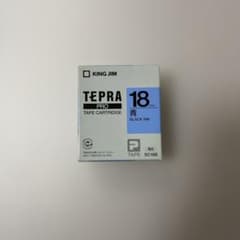 TEPRA テプラ PRO 18mm 黒字 青テープのサムネイル
